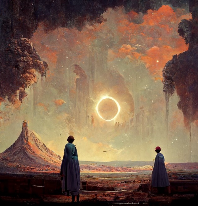 البعد الرابع - تم انشاء الصورة بإستخدام الذكاء الصنعي 